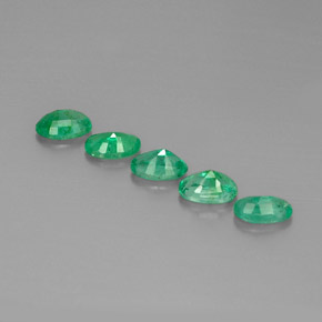 Gemas de esmeralda verde natural de  ct, corte óvalo, VS-SI