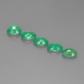 Gemas de esmeralda verde natural de  ct, corte óvalo, VS-SI