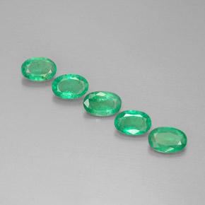 Gemas de esmeralda verde natural de 1,90 ct, corte óvalo, VS-SI