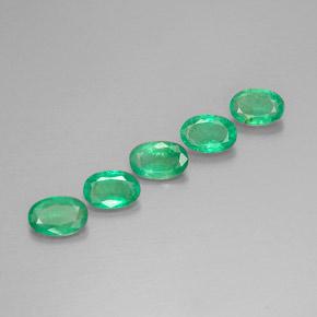 Gemas de esmeralda verde natural de 1,90 ct, corte óvalo, VS-SI