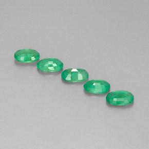 Gemas de esmeralda verde natural de 1,90 ct, corte óvalo, VS-SI