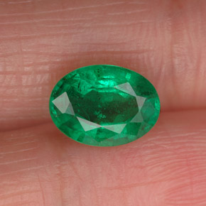 Esmeralda verde natural de 1,75 ct, corte óvalo, SI