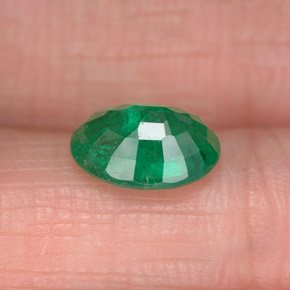Esmeralda verde natural de 1,56 ct, corte óvalo, SI