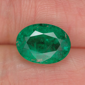 Esmeralda verde natural de 2,46 ct, corte óvalo, SI-I1