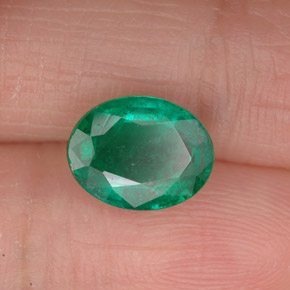 Esmeralda verde natural de 1,63 ct, corte óvalo, VS-SI