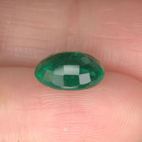 Esmeralda verde natural de 1,63 ct, corte óvalo, VS-SI
