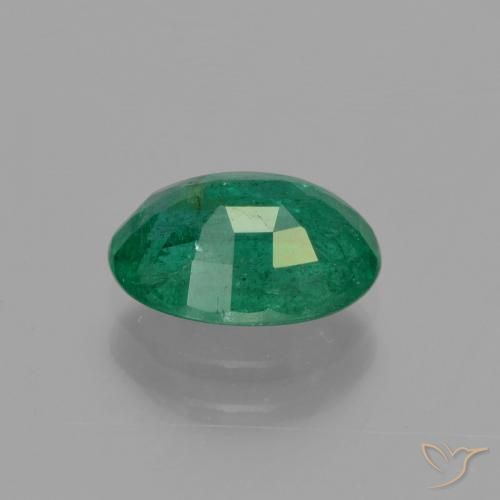 Esmeralda Verde frío natural de 1.61 ct, Ovalada, SI
