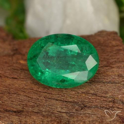 1.52ct Natural Verde medio Esmeralda, Ovalada, SI-I1