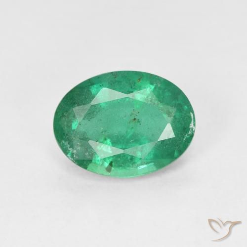 Esmeralda verde natural de 1,48 ct, corte óvalo, VS-SI