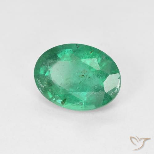 Esmeralda verde natural de 1,48 ct, corte óvalo, VS-SI