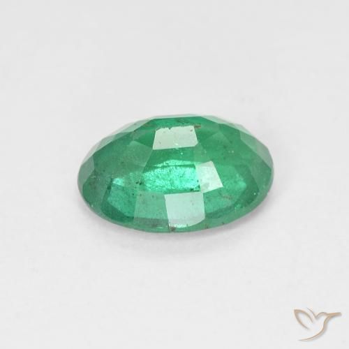 Esmeralda verde natural de 1,48 ct, corte óvalo, VS-SI