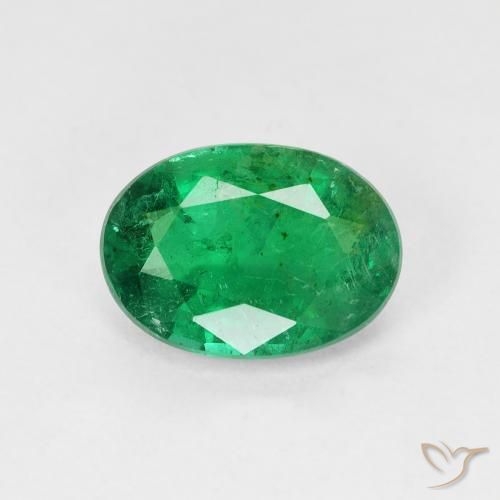 1.83ct Natural Verde frío Esmeralda, Ovalada, SI-I1