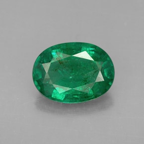 Esmeralda verde natural de 2,67 ct, corte óvalo, VS