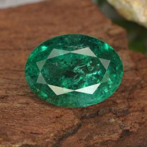 Esmeralda verde natural de 2,30 ct, corte óvalo, SI-I1