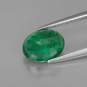 Esmeralda verde natural de 1,99 ct, corte óvalo, VS-SI