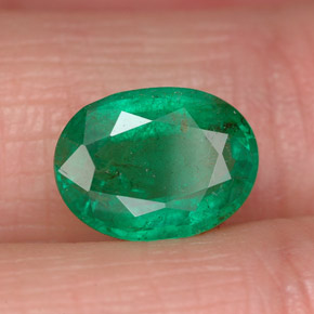 Esmeralda verde natural de 1,72 ct, corte óvalo, VS-SI
