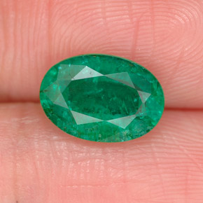 Esmeralda verde natural de 1,64 ct, corte óvalo, SI-I1