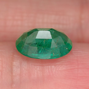 Esmeralda verde natural de 1,64 ct, corte óvalo, SI-I1