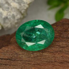 Esmeralda verde natural de 1,54 ct, corte óvalo, VS-SI
