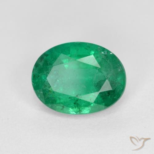 Esmeralda Verde esmeralda medio natural de 1.63 ct, Ovalada, SI