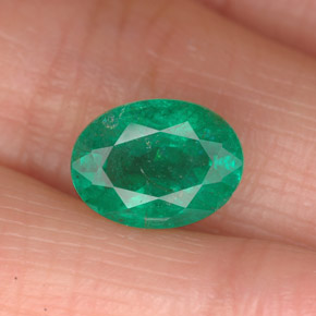 Esmeralda verde natural de 1,85 ct, corte óvalo, SI-I1