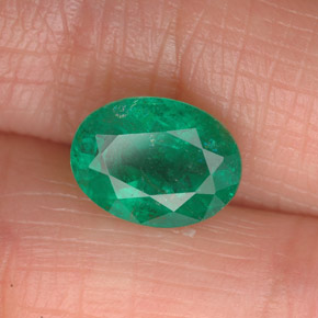 Esmeralda verde natural de 1,85 ct, corte óvalo, SI-I1