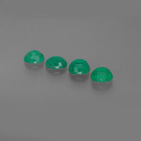 Gemas de esmeralda verde natural de  ct, corte óvalo, SI