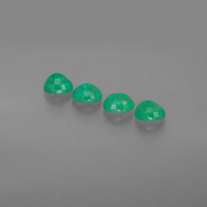 Gemas de esmeralda verde natural de  ct, corte óvalo, SI
