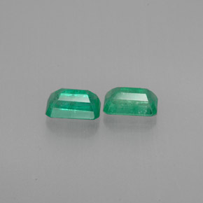 Gemas de Esmeralda Verde natural de  ct, corte esmeralda, SI