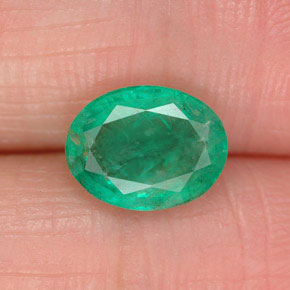Esmeralda verde natural de 1,64 ct, corte óvalo, SI
