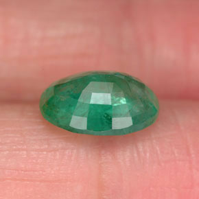 Esmeralda verde natural de 1,64 ct, corte óvalo, SI