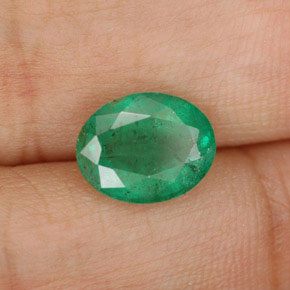 Esmeralda verde natural de 1,58 ct, corte óvalo, I1