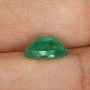 Esmeralda verde natural de 1,58 ct, corte óvalo, I1