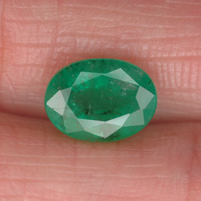 Esmeralda verde natural de 1,61 ct, corte óvalo, SI-I1