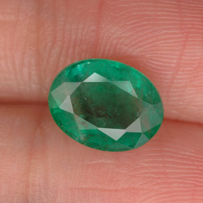Esmeralda verde natural de 1,78 ct, corte óvalo, SI-I1