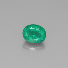 Esmeralda verde natural de 0,39 ct, corte óvalo, SI