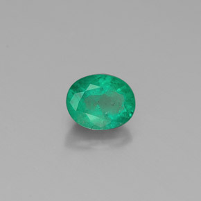 Esmeralda verde natural de 0,39 ct, corte óvalo, SI