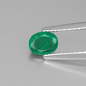 Esmeralda verde natural de 0,35 ct, corte óvalo, SI