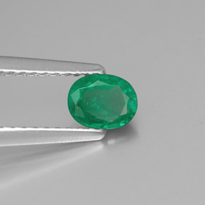 Esmeralda verde natural de 0,35 ct, corte óvalo, SI
