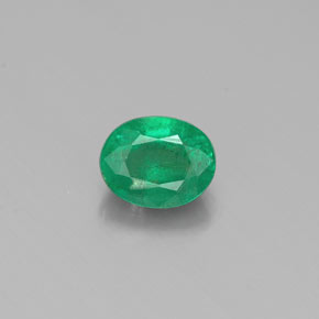 Esmeralda verde natural de 0,38 ct, corte óvalo, SI