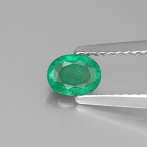 Esmeralda verde natural de 0,36 ct, corte óvalo, SI