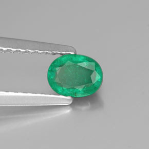 Esmeralda verde natural de 0,36 ct, corte óvalo, SI