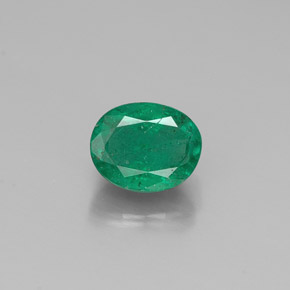 Esmeralda verde natural de 0,44 ct, corte óvalo, SI