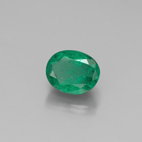 Esmeralda verde natural de 0,44 ct, corte óvalo, SI