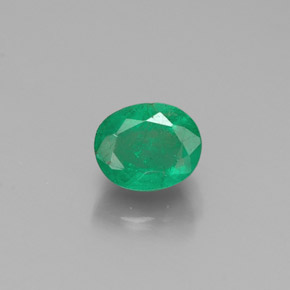 Esmeralda verde natural de 0,43 ct, corte óvalo, SI