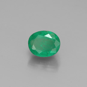 Esmeralda verde natural de 0,43 ct, corte óvalo, SI
