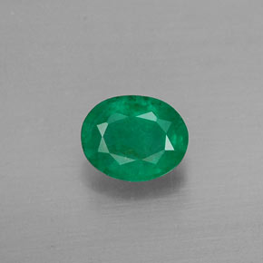Esmeralda verde natural de 0,36 ct, corte óvalo, SI