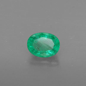 Esmeralda verde natural de 0,37 ct, corte óvalo, SI