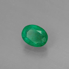 Esmeralda verde natural de 0,33 ct, corte óvalo, SI