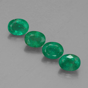 Gemas de esmeralda verde natural de  ct, corte óvalo, VS-SI
